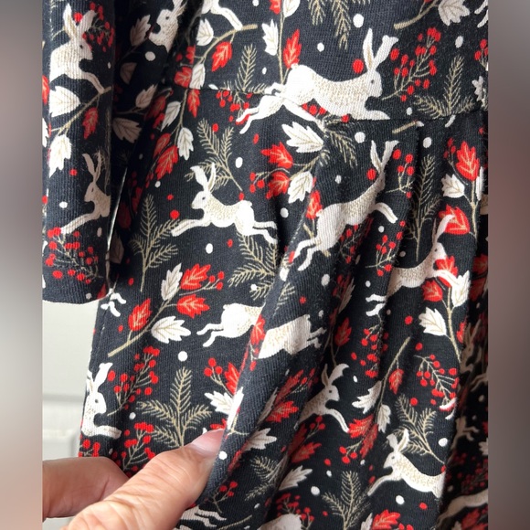 BODEN Penny Jersey Dress Woodland Bunny NWOT Red White Black Long 16 - Picture 5 of 9
